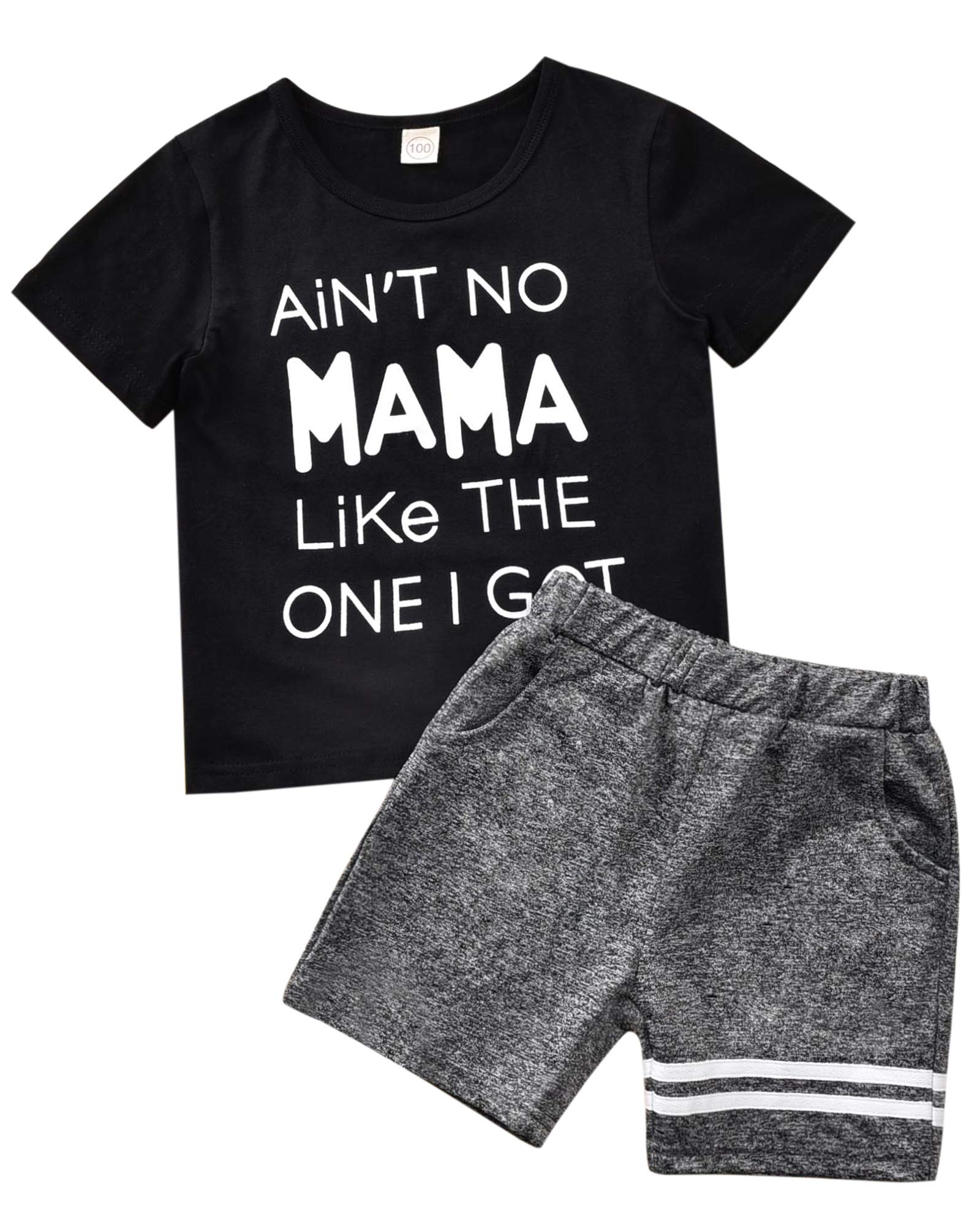 Aalizzwell Boys' Camouflage Short Sleeve T-Shirt & Shorts Set - Summer Toddler Outfit for Playground, Beach & Outdoor Adventures
