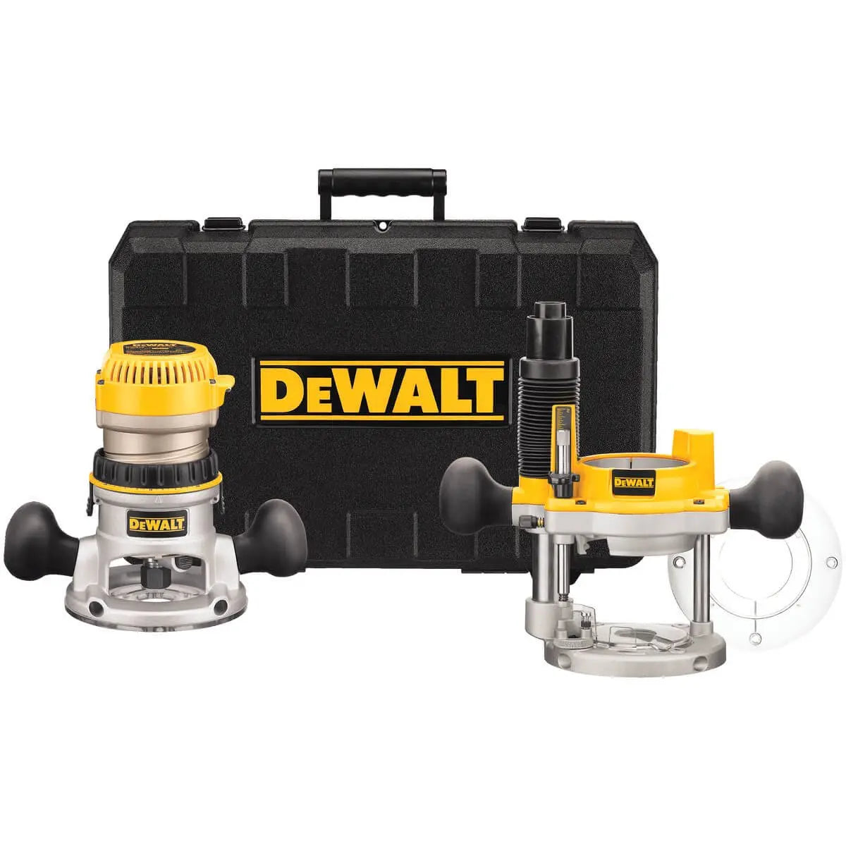 DEWALT DW618PK 12 Amp 2-1/4 HP Variable Speed Router Kit with Fixed & Plunge Base - Perfect for Woodworking, Cabinetry, and DIY Projects