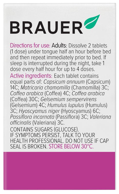 Brauer Sleep & Insomnia Relief - Natural Sleep Aid for Adults & Kids - Melatonin-Free Herbal Supplement for Better Sleep Quality | Perfect for Travel, Stressful Nights & Shift Workers
