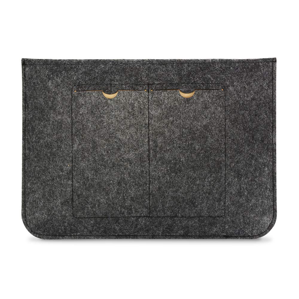 DUXAA Ultra Slim Felt Laptop Sleeve Case for 11-14 Inch MacBook Air Pro, Tablet Protective Bag - Light Gray Business Carrying Case for Work, School & Travel Accessories