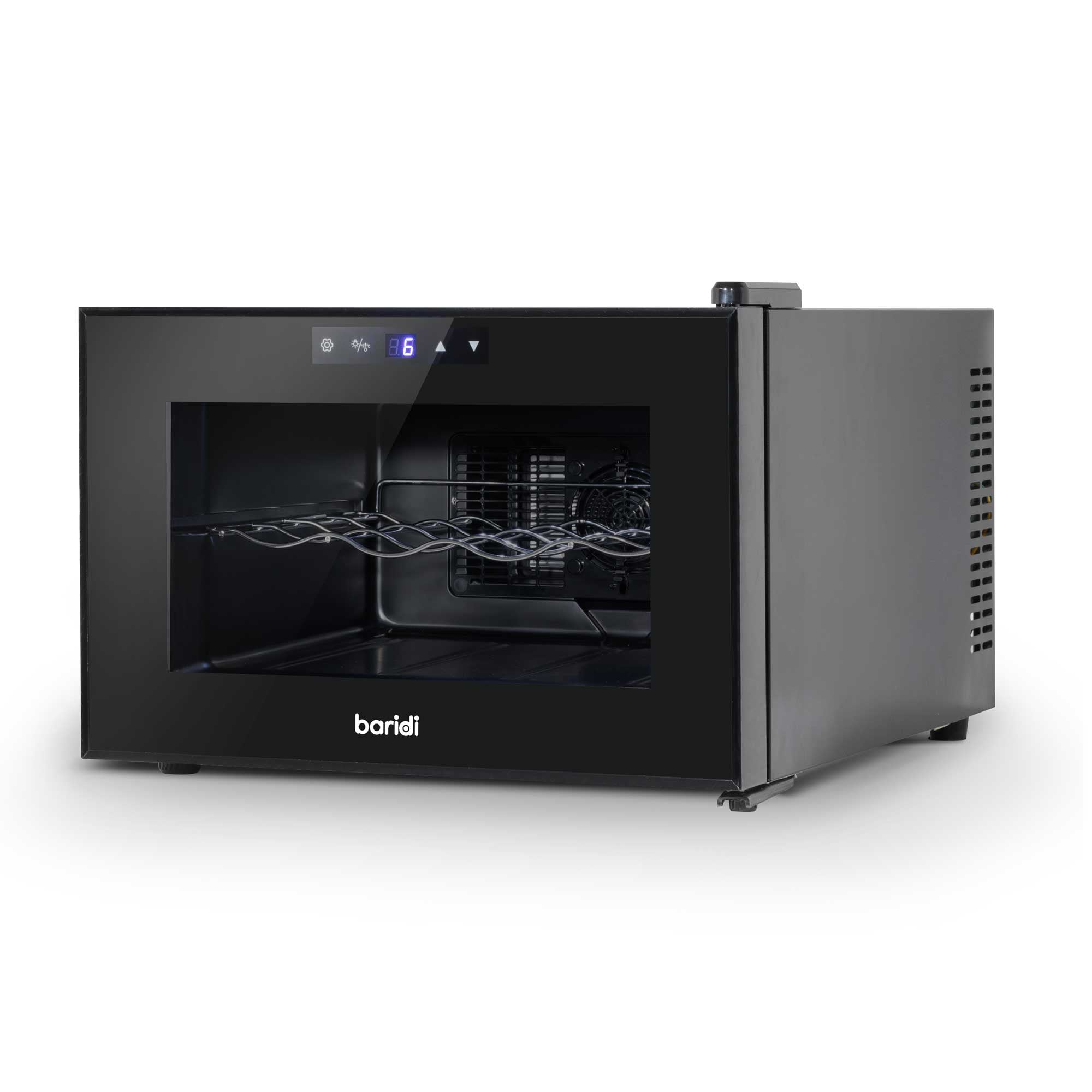 Baridi 8 Bottle Thermoelectric Wine Cooler - Adjustable Temperature 5-18°C, Touch Control, Compact Tabletop Design - Perfect for Home, Office, or Restaurant Wine Storage