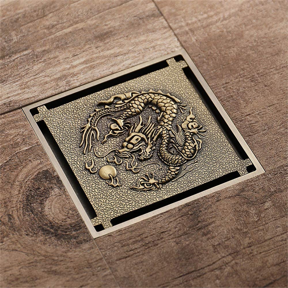 Premium Pure Copper Floor Drain - High Flow Odor-Resistant Shower Channel for Bathroom & Laundry Room with Removable Anti-Clog Strainer Cover | Durable Bathroom Accessories for Modern Homes, Hotels & Spa Showers