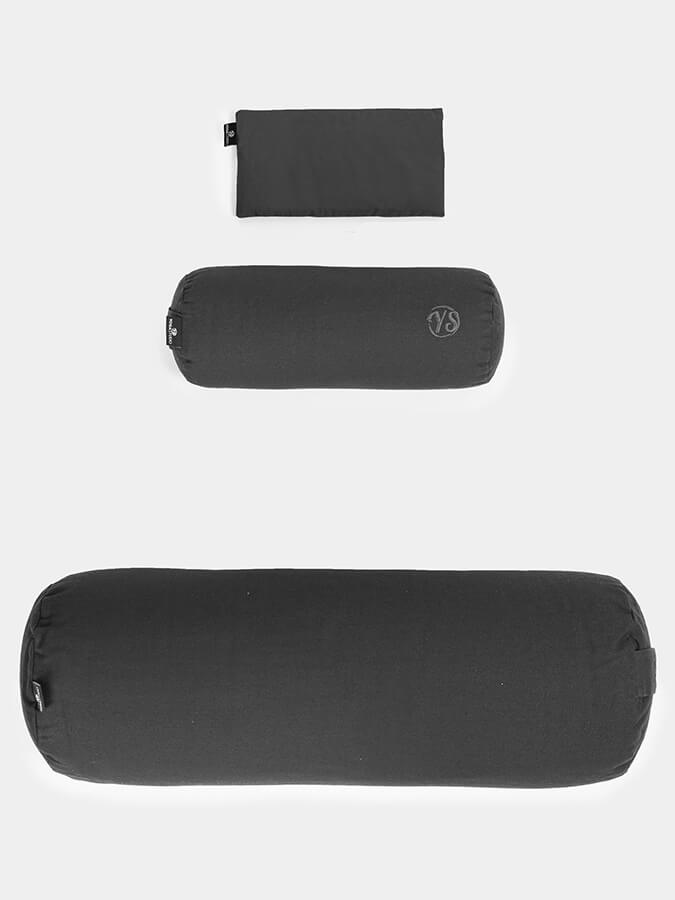 Organic Yoga Bolster & Eye Pillow Set for Meditation - Premium Comfort & Support for Yoga, Relaxation & Stress Relief - Perfect for Home Studio, Spa & Mindfulness Practice