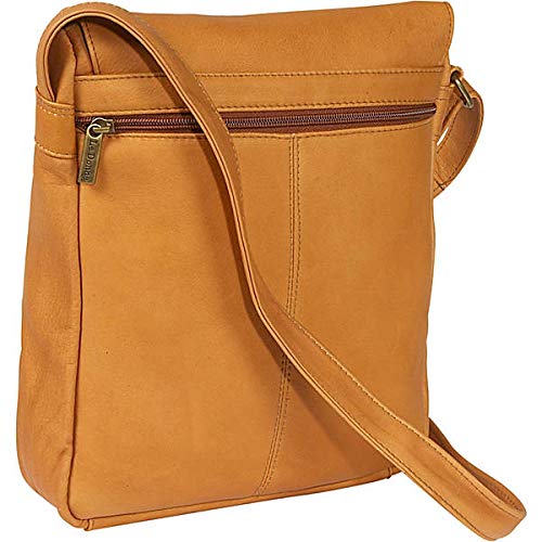 Genuine Colombian Leather Vertical Flap Shoulder Bag for Women - Stylish Crossbody Purse for Work, Travel & Everyday Use
