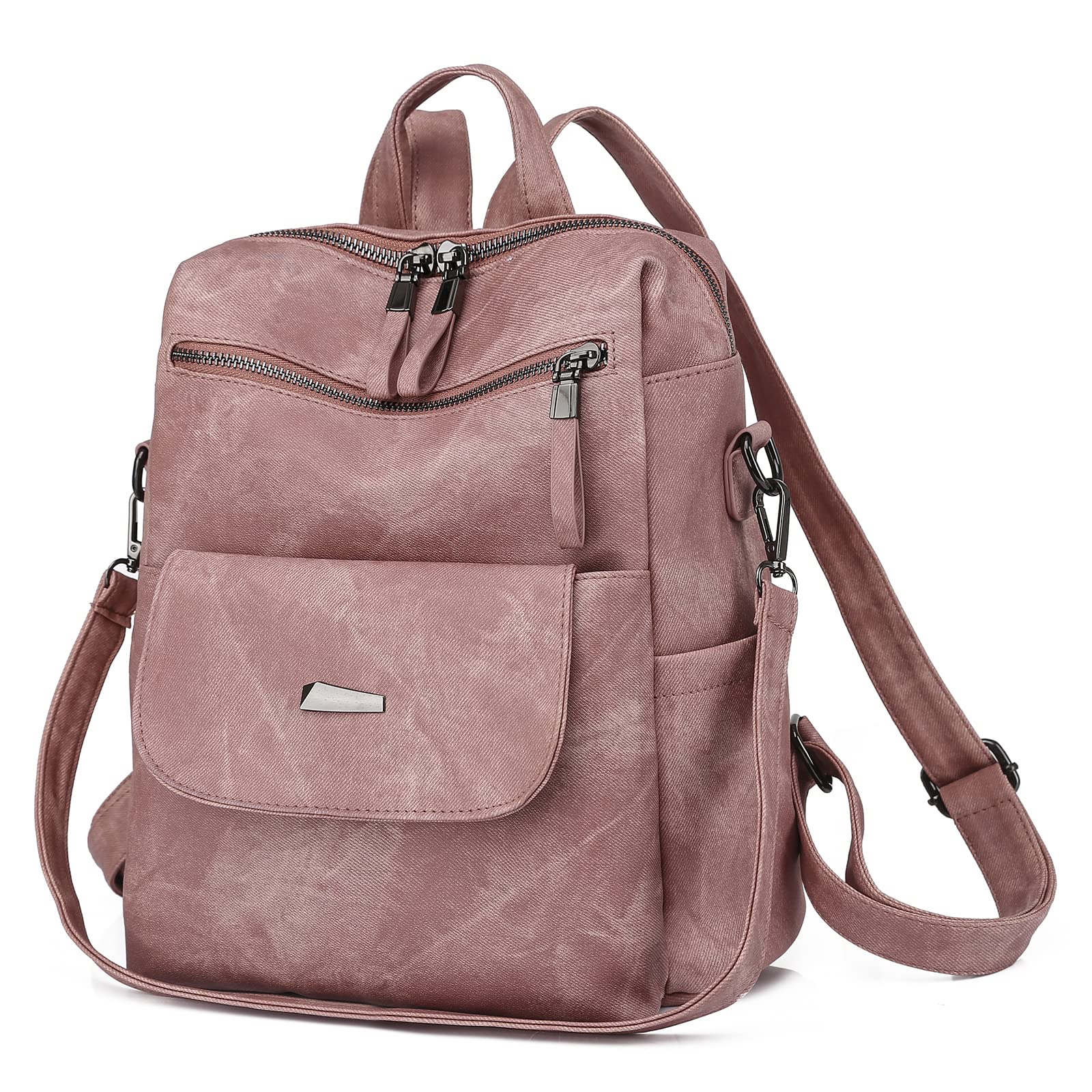 Stylish Women's Leather Backpack Purse - Small Waterproof Anti-Theft Shoulder Bag Handbag for Daily Use, Travel & Work