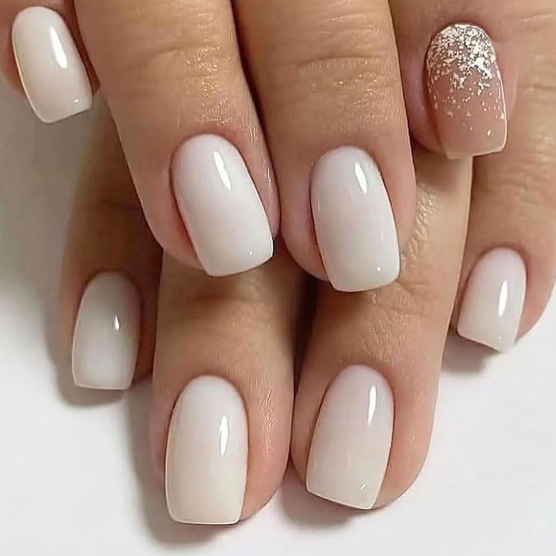 Milk White with Glitter A01