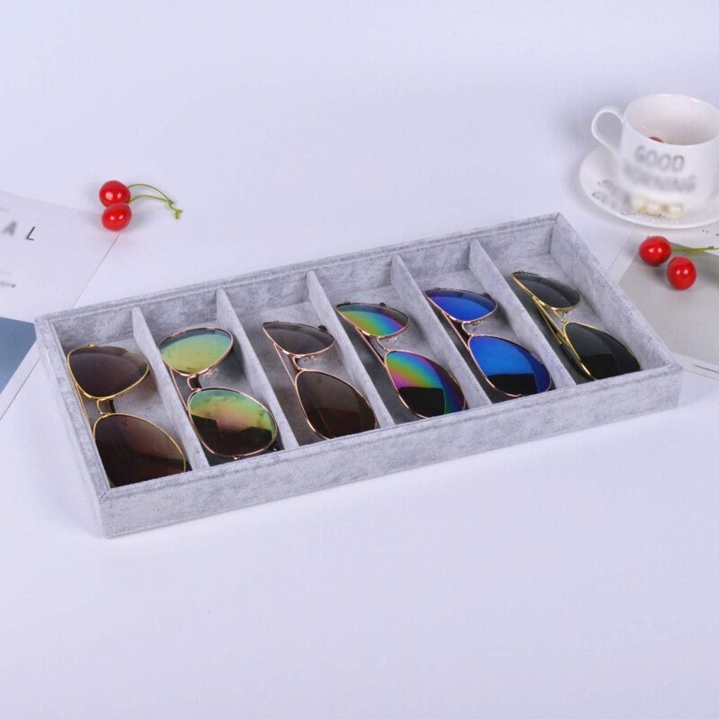 IAOHUO Multi-Cell Sunglass Holder & Jewelry Display Tray - Eyeglass Organizer for Counter Window, Retail Store Display, and Home Storage (Size B) - Perfect for Boutiques, Optical Shops, and Closet Organization