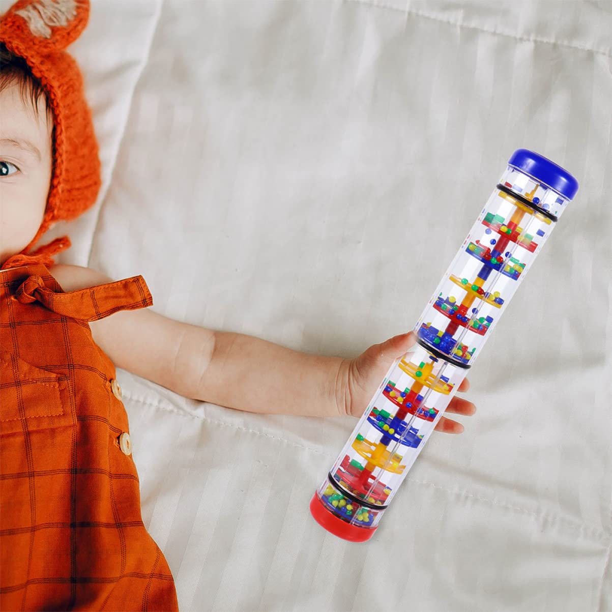 Toyvian 2-Piece Rainmaker Rattle Set - Musical Baby Toys for Early Education & Sensory Development | Perfect for Preschool Learning, Toddler Playtime & Montessori Activities