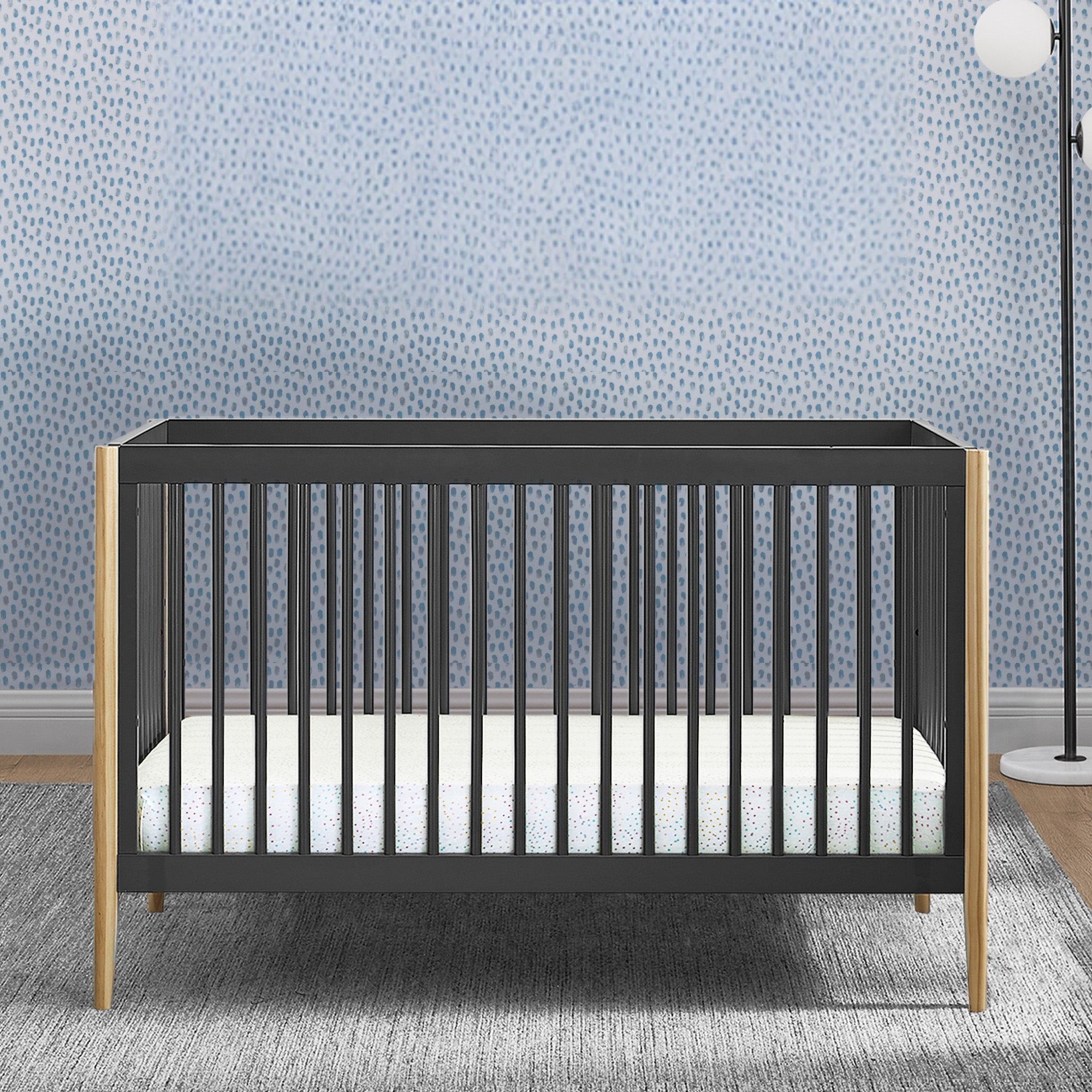 Casey 6-in-1 Convertible Baby Crib - Toddler Bed, Daybed & Full-Size Bed - Safe Nursery Furniture for Newborn to Adult - Perfect for Nursery, Bedroom & Guest Room