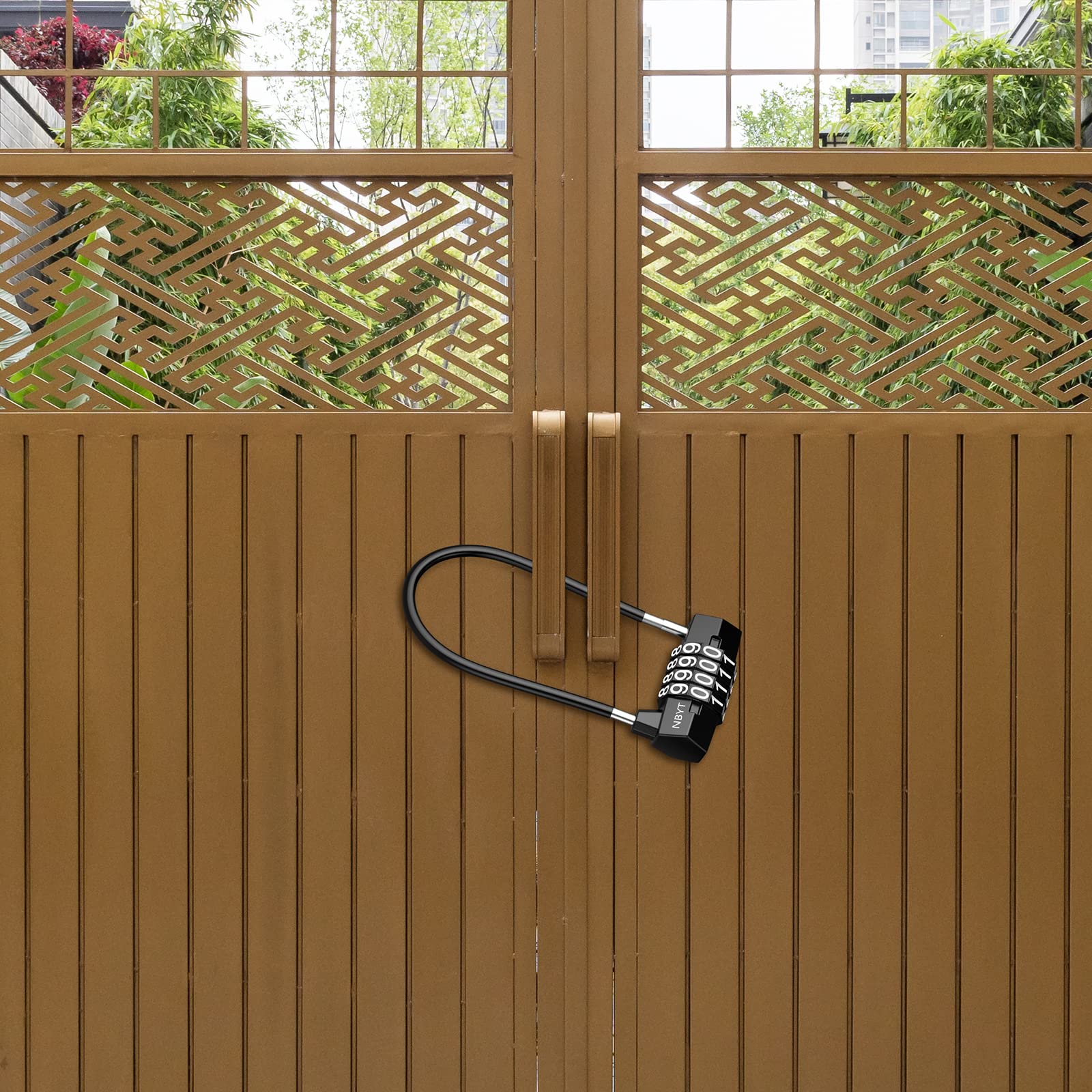 Waterproof 4-Digit Resettable Combination Padlock with 3.5