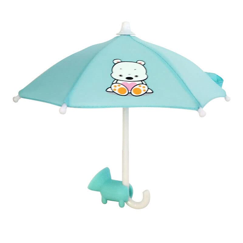 Car Phone Holder with Strong Suction Cup - Universal Sun Shade & Sun Umbrella for Mobile Phones (Blue) | Perfect for Driving, Beach, Outdoor Activities & Travel