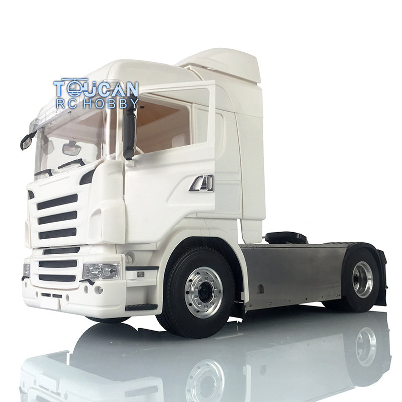 1/14 LESU Metal 4x4 Chassis Highline Cabin RC Tractor Truck Simulation Vehicle - Unassembled DIY Hobby Model with Light ESC Servo Motor for Off-Road Adventure & Collection Display
