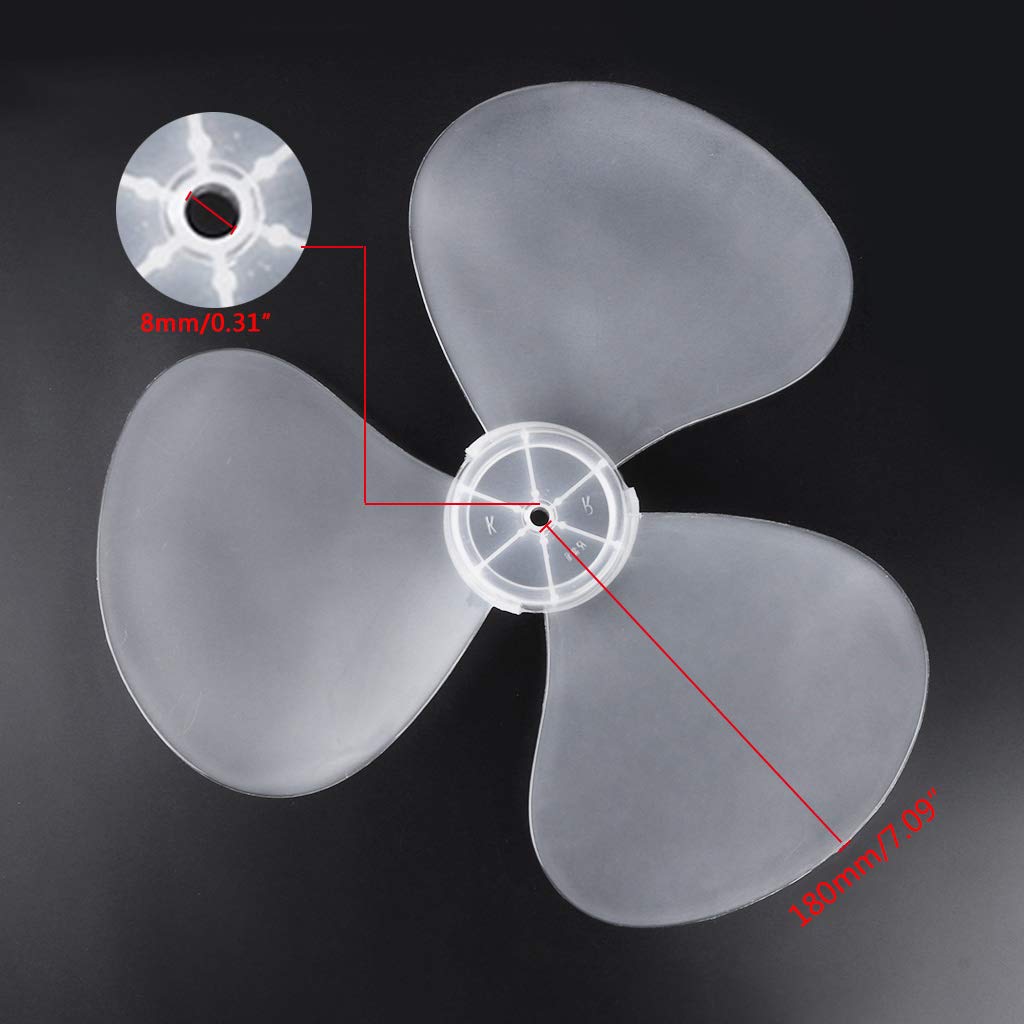 14.17 Inch Replacement Plastic Fan Blades - 3 Leaf High Wind Design for 16