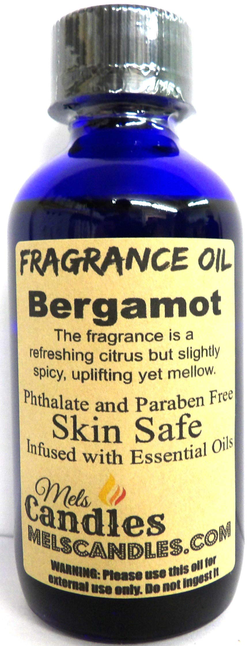 Premium Grade A Bergamot Fragrance Oil - 4 Oz Blue Glass Bottle, Skin-Safe for Candles, Soap, Lotions & DIY Beauty - Perfect for Aromatherapy, Home Scenting & Relaxation