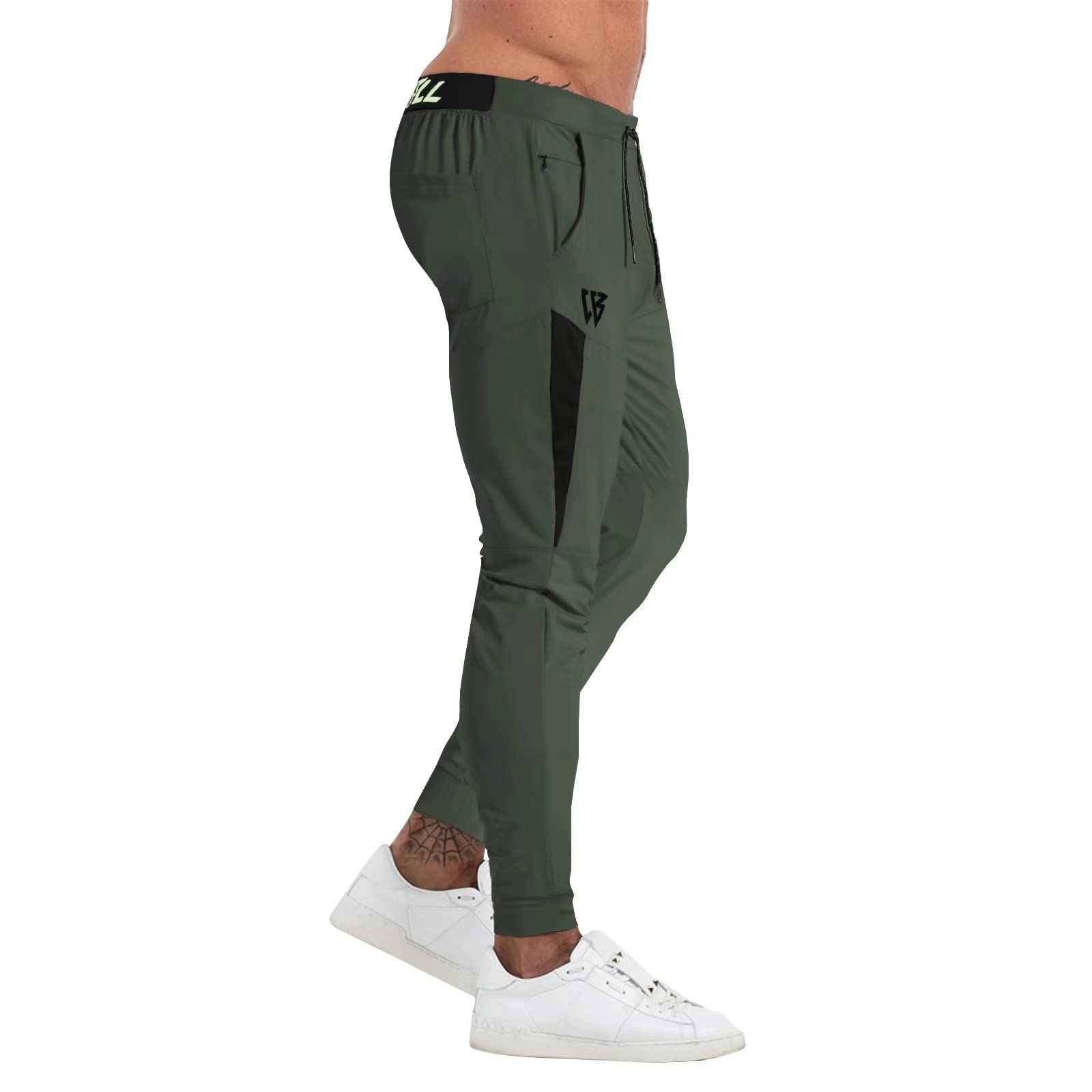 ZENWILL Men's Lightweight Workout Jogger Pants - Slim Fit Athletic Sweatpants with Zipper Pocket for Gym, Running & Casual Wear