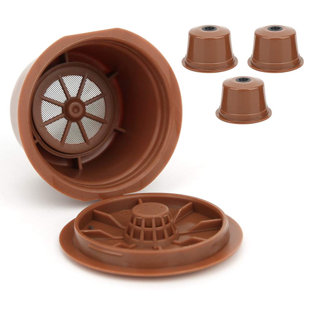 3-Pack Reusable Coffee Capsule Filters - Refillable Basket Cups for Caffitaly Coffee Makers | Eco-Friendly Brewer Accessories for Home & Office Use