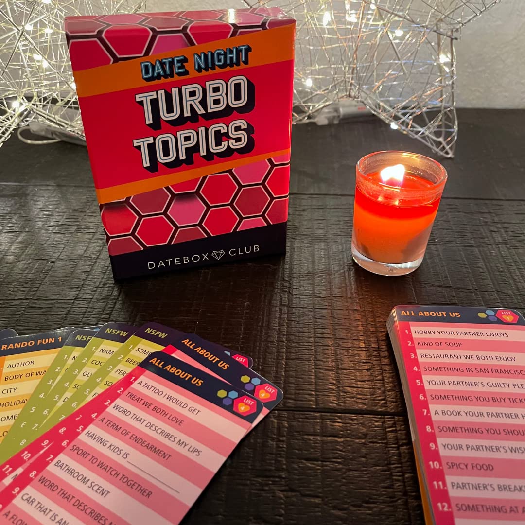 TurboTopics Couples Card Game - Fun & Easy Conversation Starter Questions for Deeper Connection & More Laughs | Gottman Certified Relationship Game for Date Nights, Anniversaries & Quality Time Together