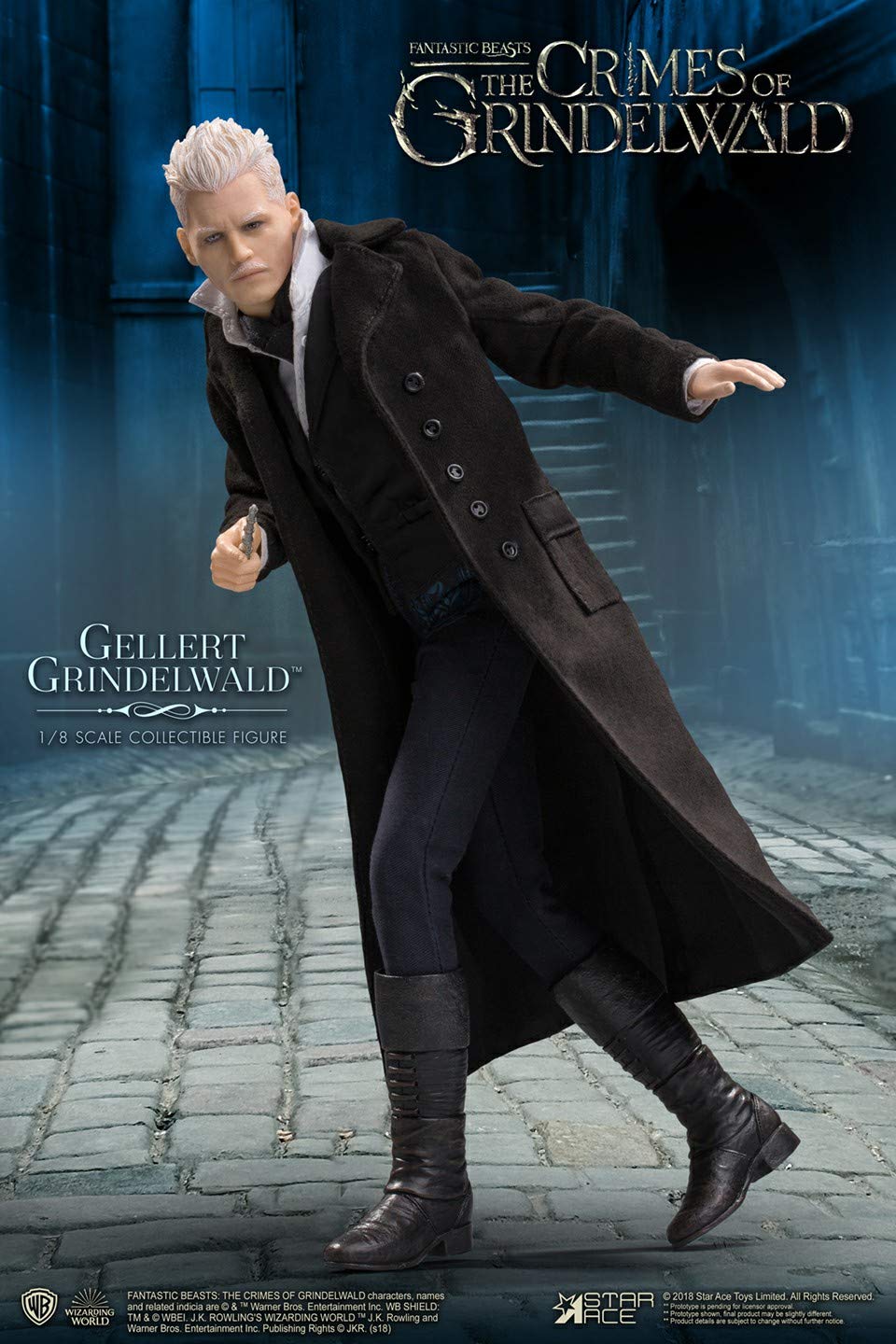 Fantastic Beasts: The Crimes of Grindelwald Gellert Grindelwald 1:8 Scale Collectible Action Figure by Star Ace Toys - Premium Multicolor Movie Character Model for Display & Collectors