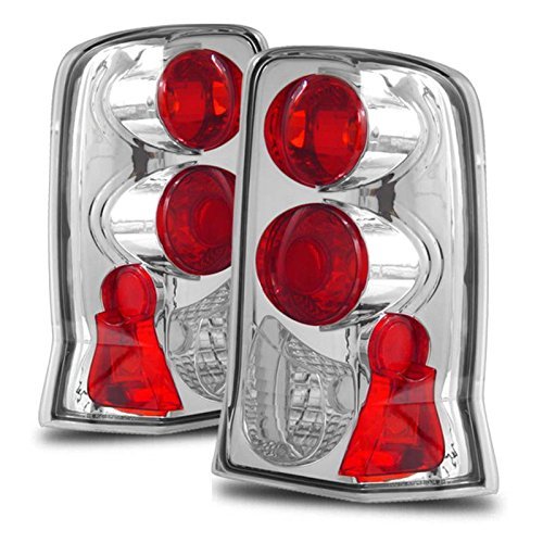 Chrome Euro Tail Lights Assembly Set for Cadillac Escalade - Left Driver & Right Passenger Side Replacement (Pair) | Enhanced Night Visibility & Stylish Upgrade for SUV