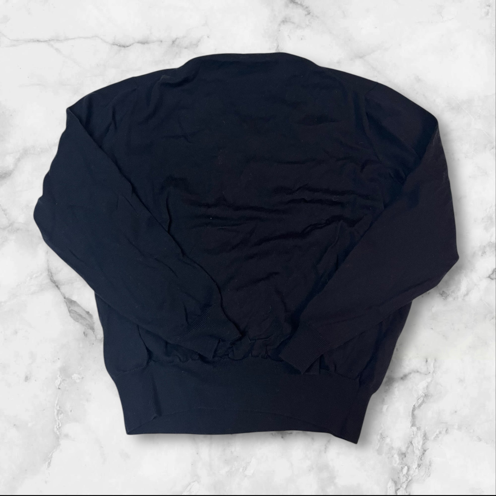 Vintage Ralph Lauren Polo Pullover Sweater - Navy Blue, XL (Fits Like S) - Classic Preppy Style for Men | Perfect for Casual Outings, Office Wear & Layering