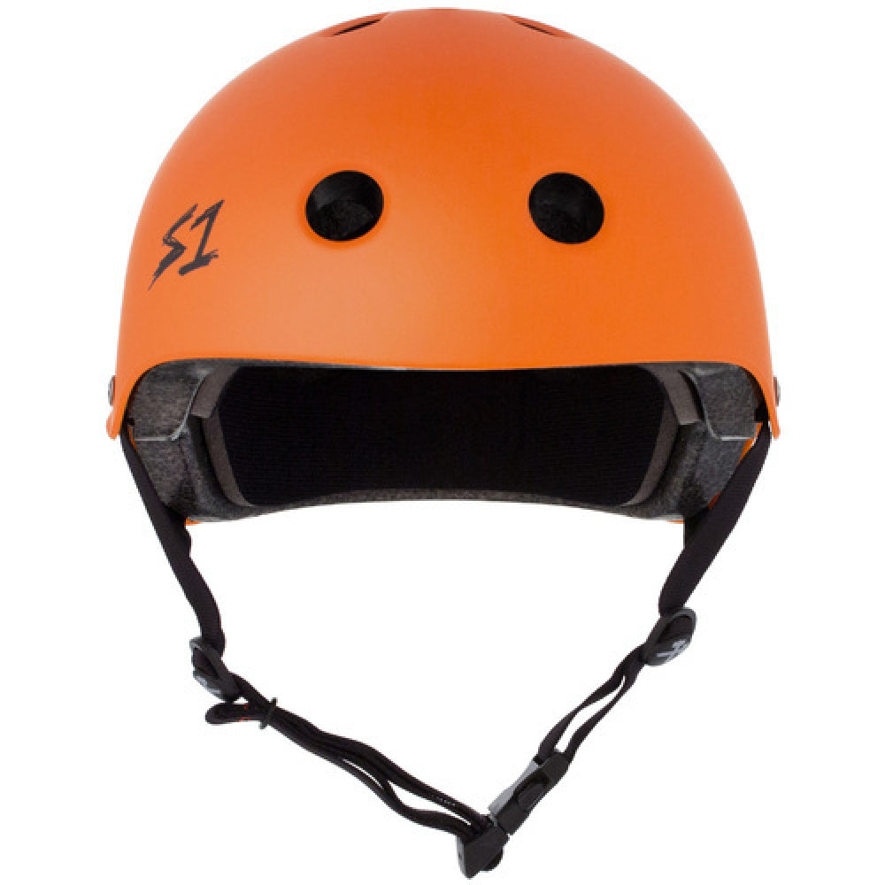 S One Lifer Helmet - Matte Orange Motorcycle Helmet for Men & Women - DOT Certified Safety Gear for Street Biking, Cruising & Urban Commuting