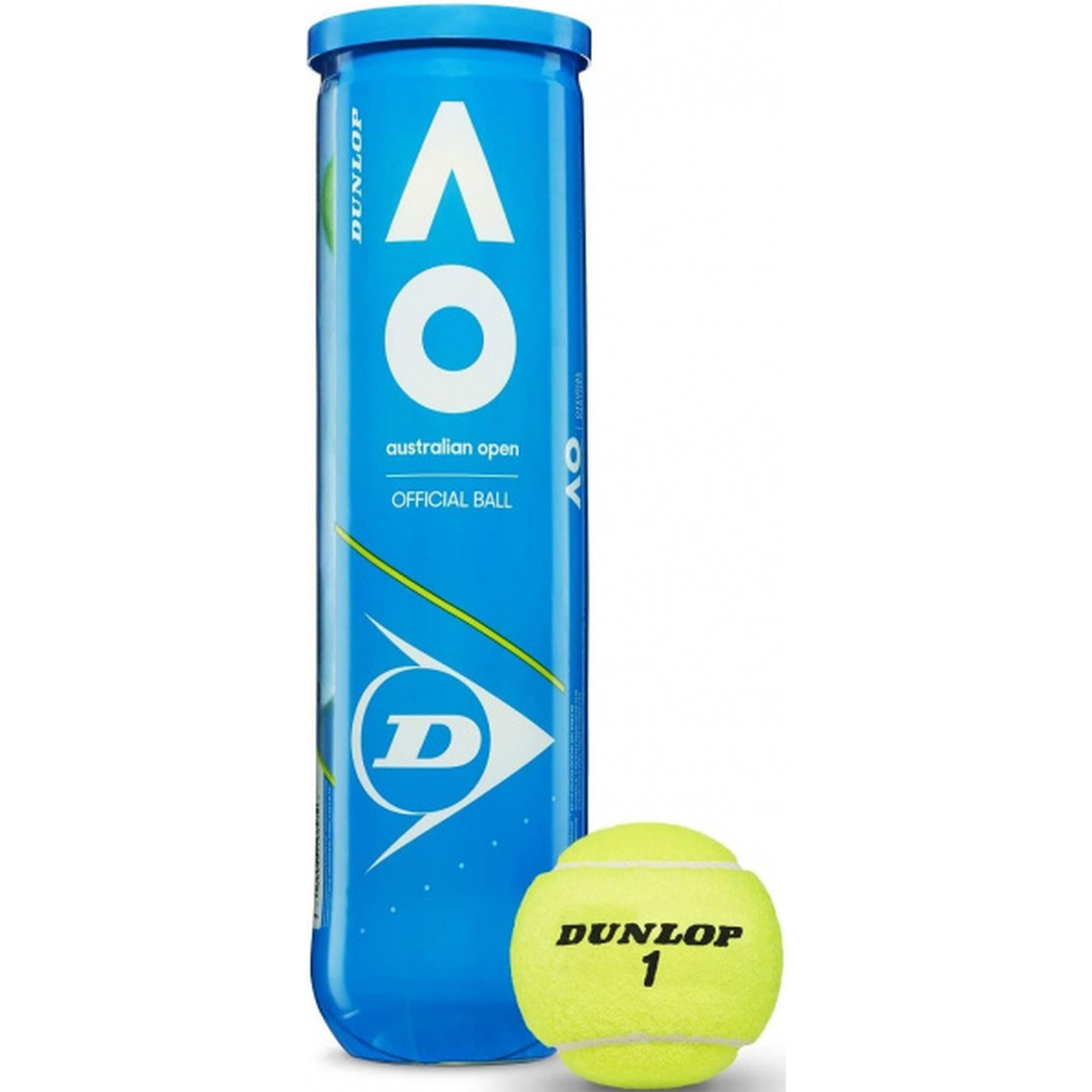 DUNLOP Australian Open Tennis Balls - 4 Pack | Premium Tennis Balls for Competition & Practice | Perfect for Tournaments, Club Play & Training Sessions