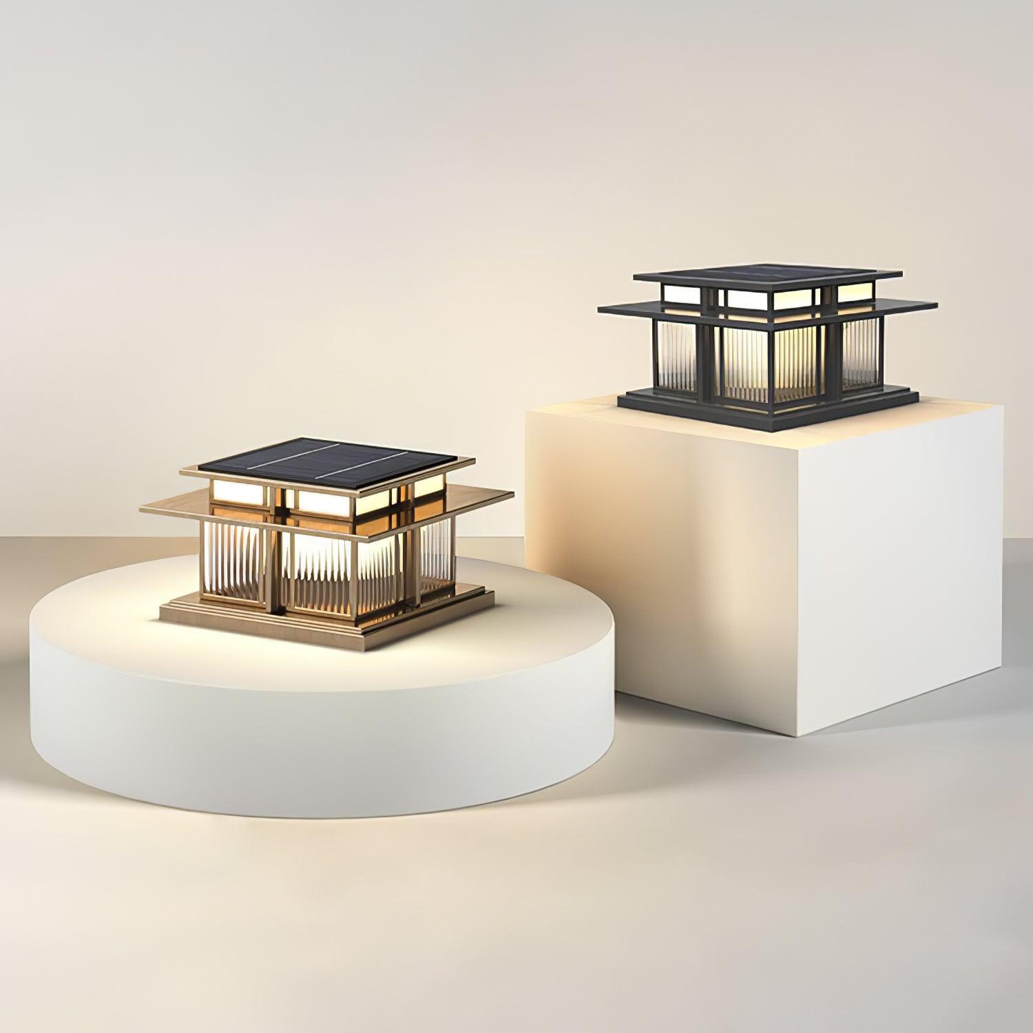 Boilyn Solar Powered Outdoor Pillar Lights - Waterproof Garden Pathway Lighting for Patio, Yard, and Driveway Decoration