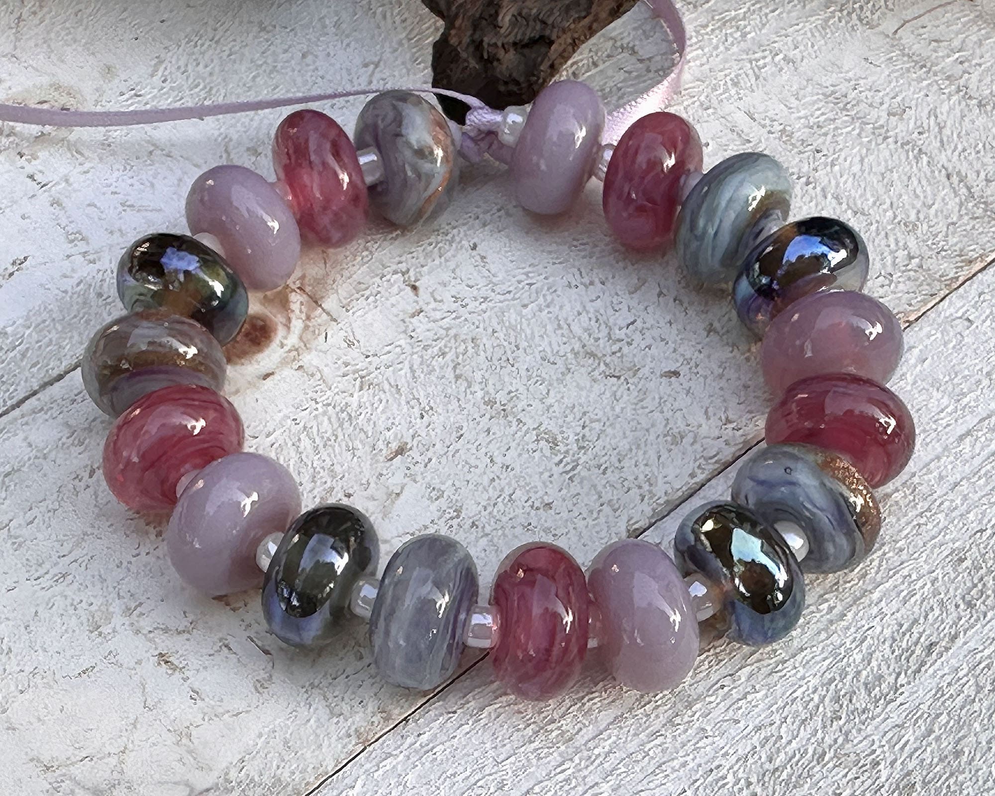 19pcs Aurora Elegance Metallic Lampwork Glass Beads Set for Jewelry Making, DIY Crafts, Bracelets & Necklaces - SRA Certified Artisan Beads (Perfect for Wedding, Party & Gift Projects)