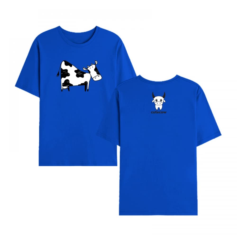Cute Cow Print Women's Cotton T-Shirt - Soft Comfortable Casual Tee for Everyday Wear, Outfits & Gifts