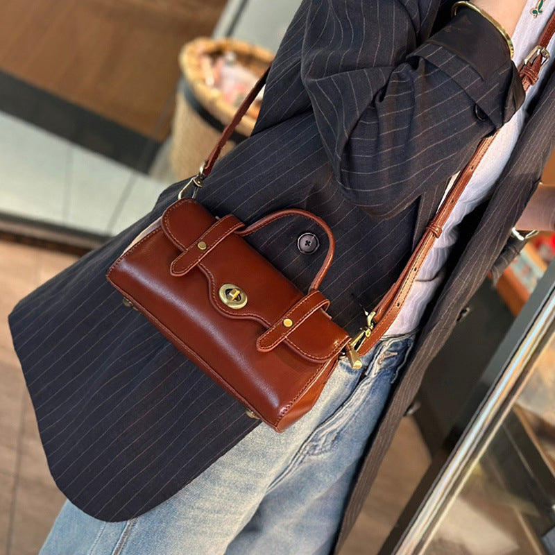 Compact Flap Handle Crossbody Bag for Women - Stylish & Lightweight Everyday Purse for Work, Travel & Shopping