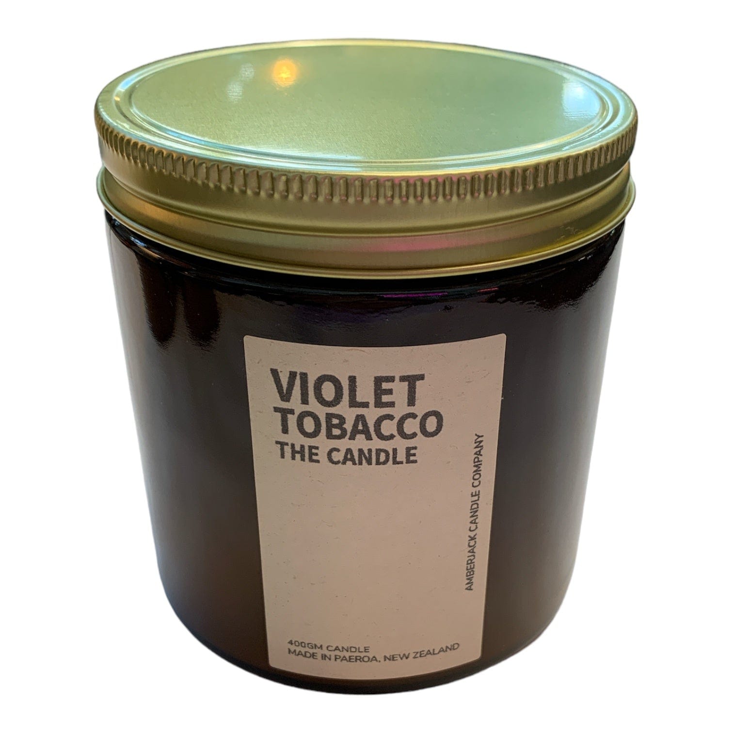 Premium Violet Tobacco Scented Soy Wax Candle - Large 16oz Jar, Long-Lasting Fragrance for Home, Office, Spa & Relaxation