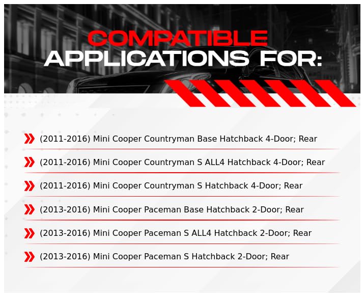 R1 Concepts Rear Brake Pads and Rotors Kit - Semi Metallic Brake Pads & Rotors for 2011-2016 Mini Cooper Countryman, 2013-2016 Mini Cooper Paceman | High-Performance Braking for City Driving & Mountain Roads
