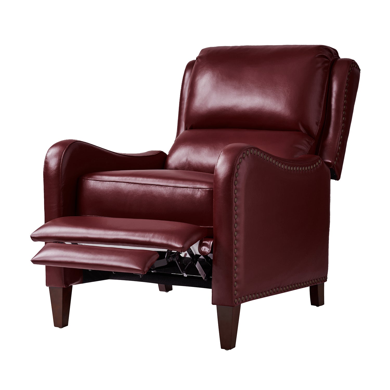 Deliat Genuine Leather Recliner Chair - Premium Comfort for Living Room, Home Theater & Office - Adjustable Footrest & Lumbar Support - Brown PU Leather Sofa for Relaxation & Entertainment