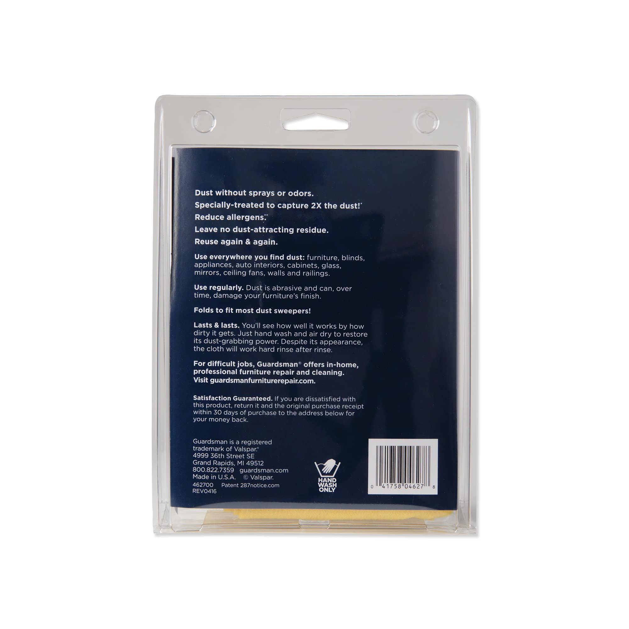 Guardsman Wood Furniture Dusting Cloths - 5 Pack Pre-Treated Dusting Cloths for Wood Furniture - Captures 2x More Dust, No Sprays or Odors - Perfect for Cleaning Tables, Desks, and Cabinets