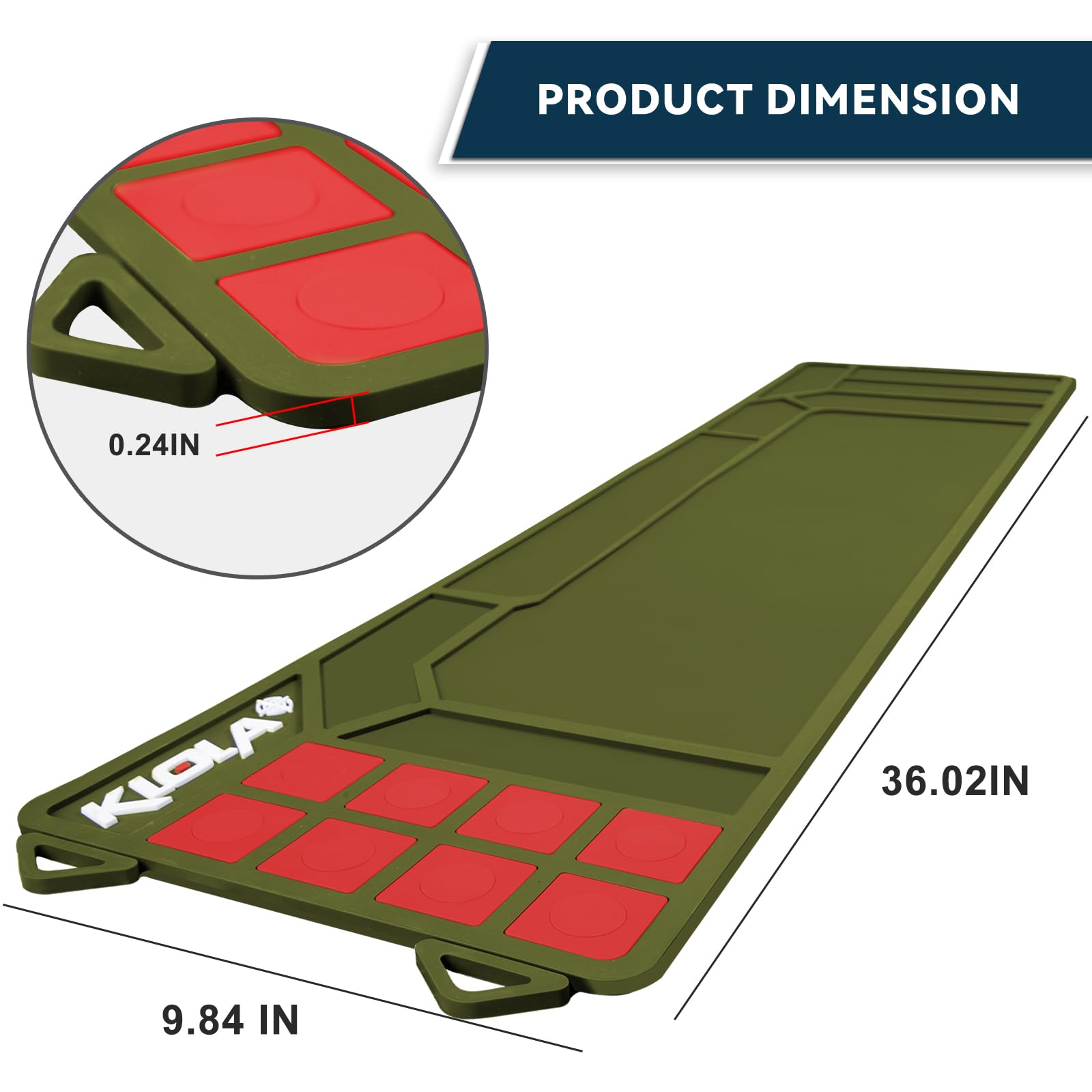 Premium Gun Cleaning Mat - Non-Slip Thick Rubber Pistol & Rifle Maintenance Pad for Shotguns, Handguns & Firearms | Perfect for Home Gun Care, Range Days & Workshop Use