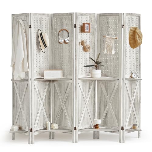 6 Panel With Shelf-white