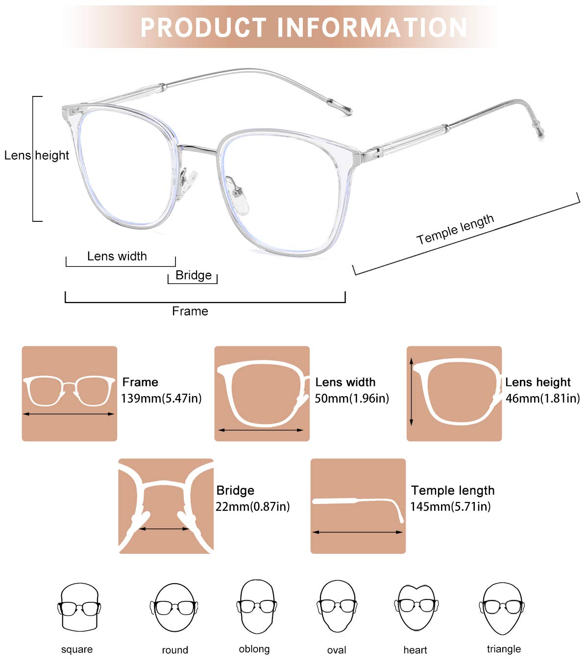 DUCO Blue Light Blocking Glasses for Women & Men - Computer & Gaming Eyewear