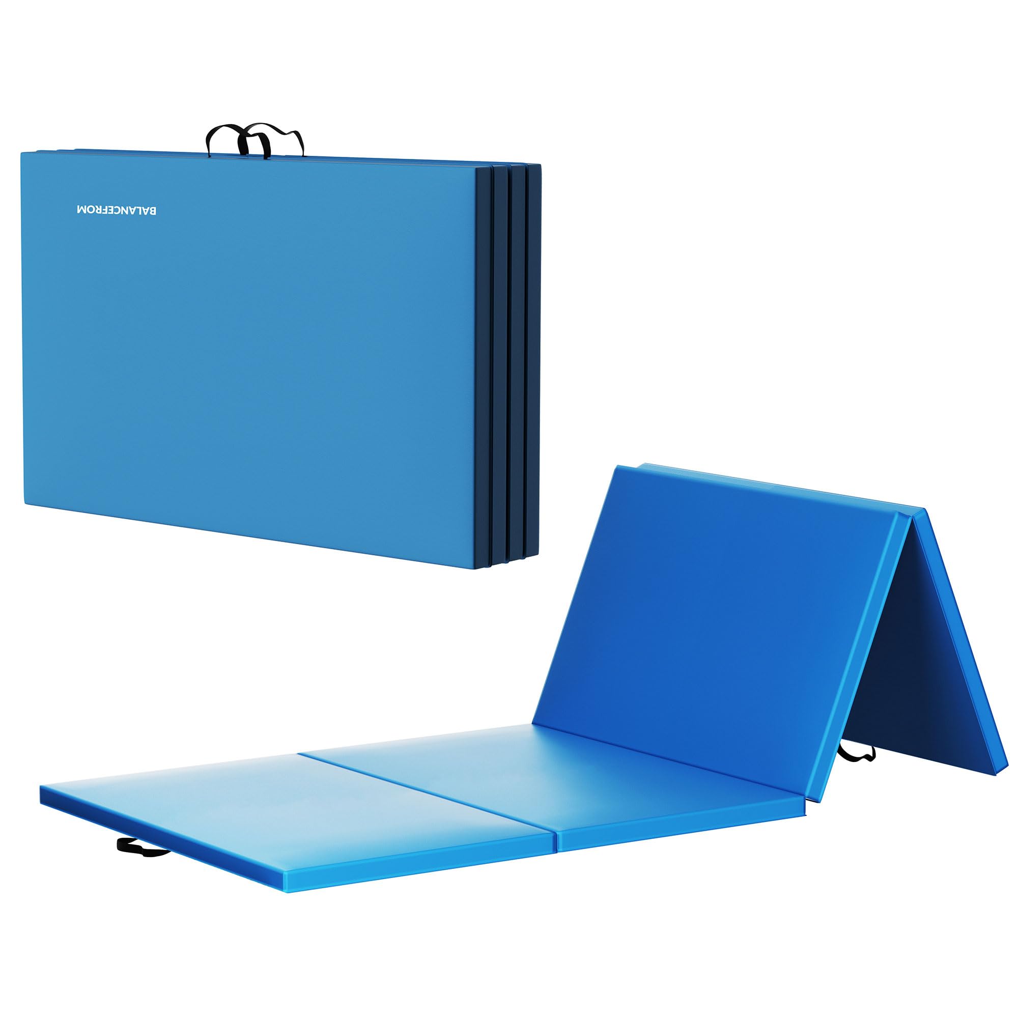 BalanceFrom Foldable Gymnastics Mat for Home Gym, Exercise & Tumbling - Non-Slip Yoga Mat for Kids & Adults - Perfect for Workouts, Stretching & Gymnastics Practice