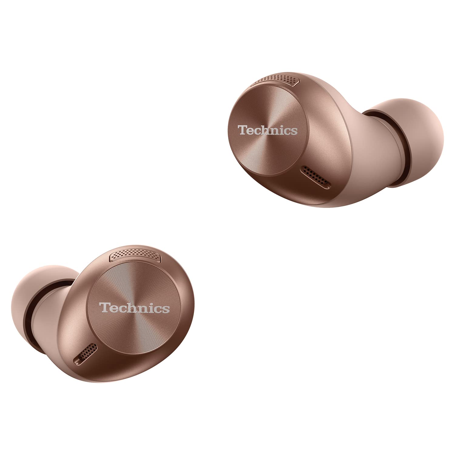 Technics EAHAZ40PN Wireless Bluetooth Earbuds - True Wireless Stereo In-Ear Headphones with Charging Case, Built-in Mic, Rose Gold - Perfect for Gym, Running, Commuting & Travel