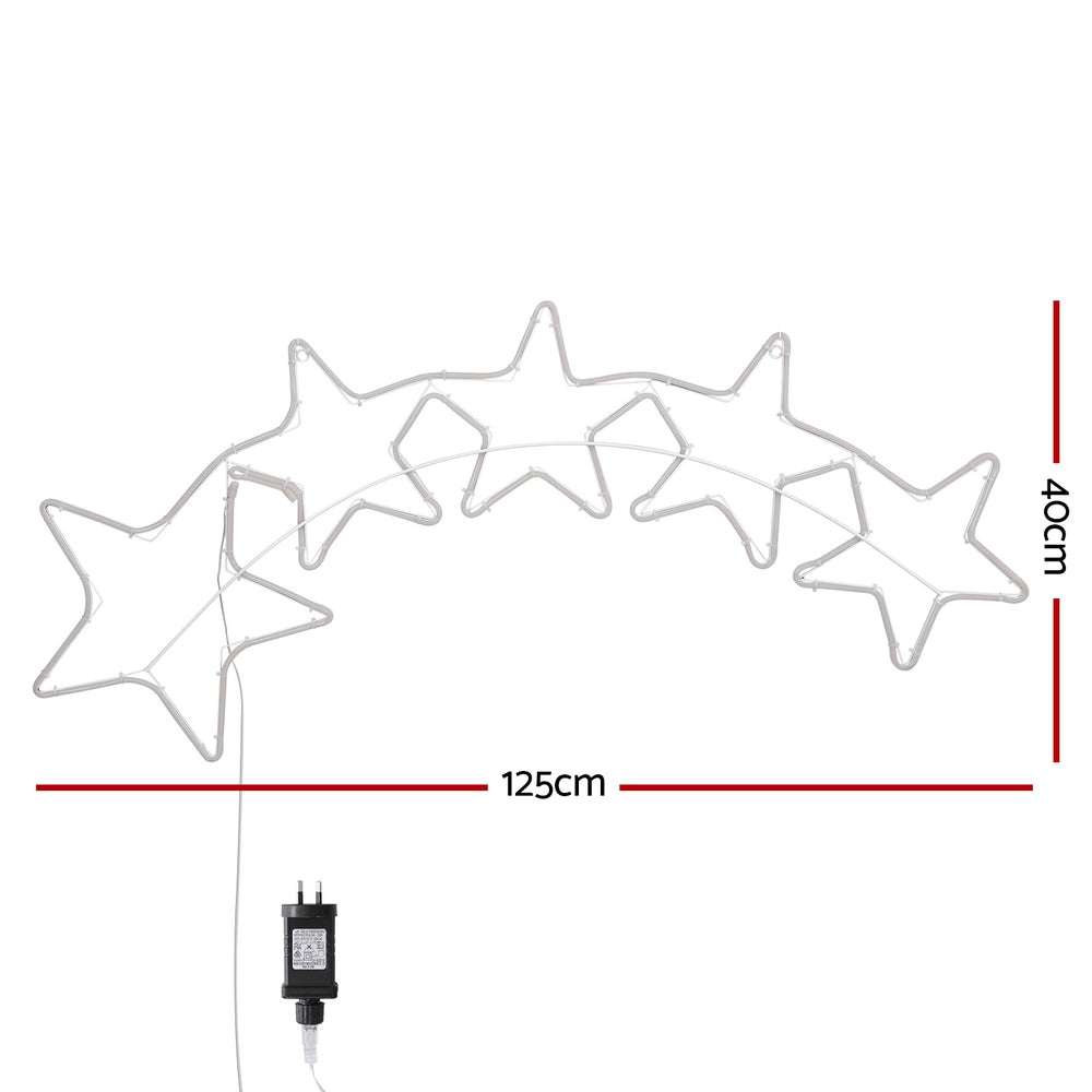 1.25M Christmas Lights Motif 560 LED Rope Light - Waterproof Outdoor Holiday Decorations for Christmas Tree, Yard, Patio, and Party Decor