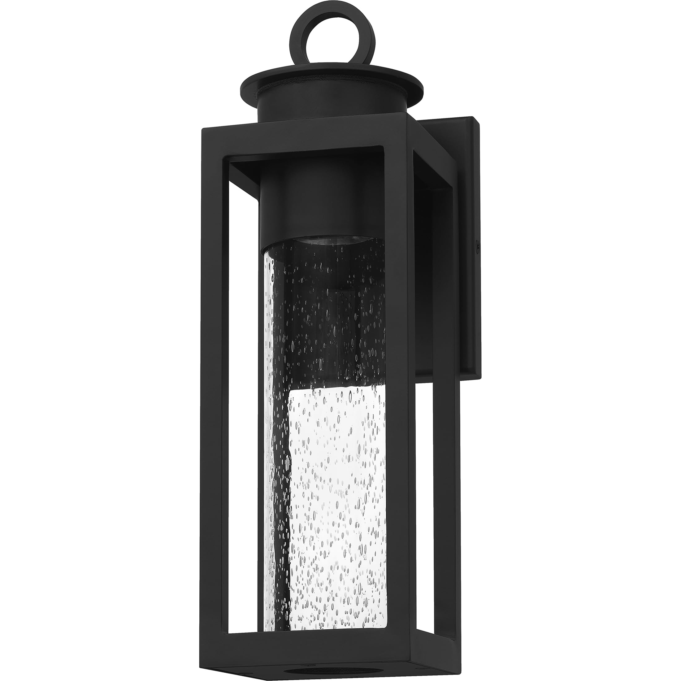 Quoizel Donegal 1-Light Matte Black Outdoor Wall Lantern - Weatherproof Exterior Lighting for Porch, Patio, Garden & Entryway