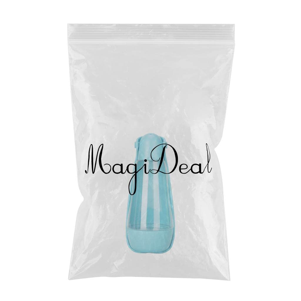 SECRET DESIRE Dog Water Bottle with Cup and Tray - Portable Pet Water Dispenser for Outdoor Hiking, Walking, and Travel - Ideal for Dogs and Cats - Blue