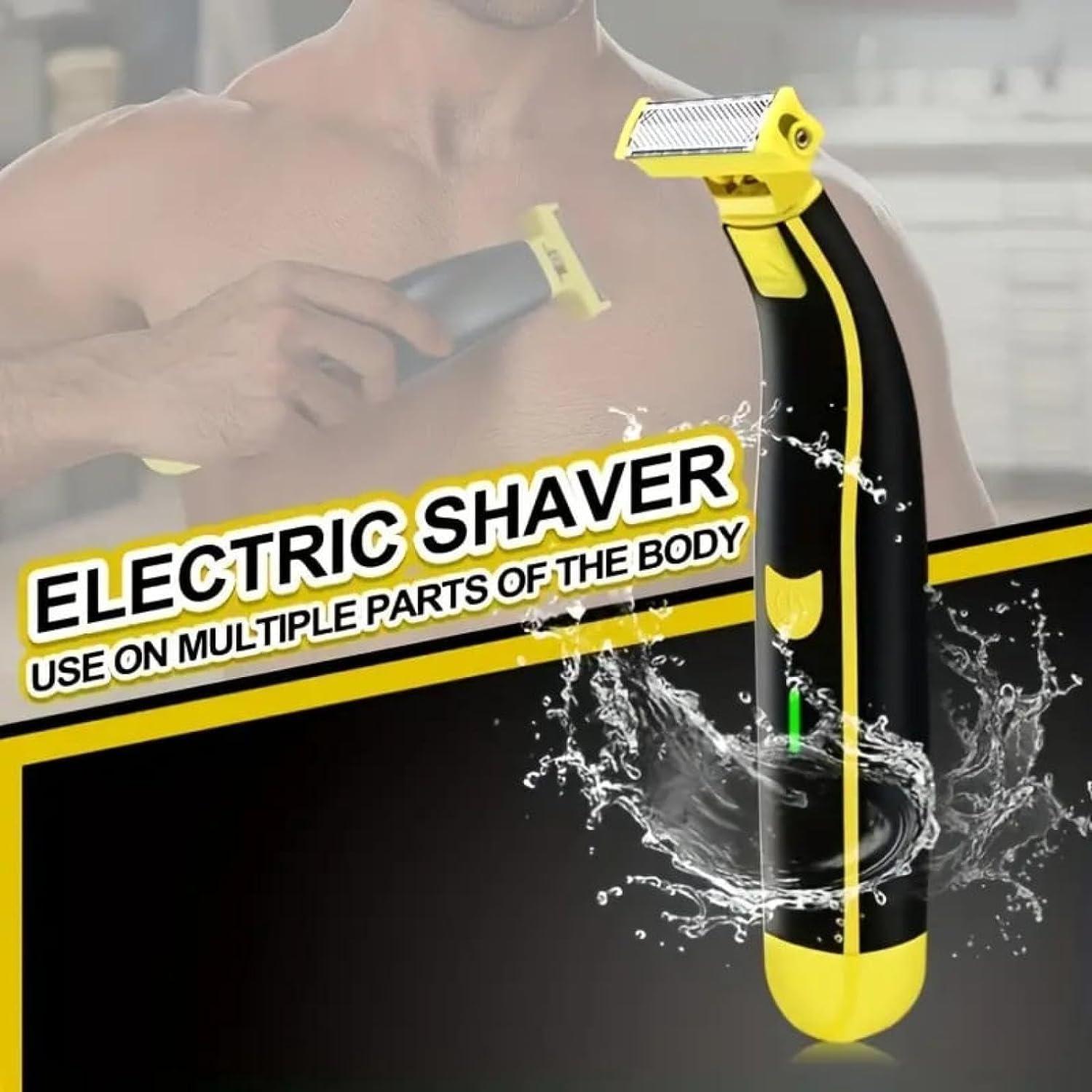Men's Rechargeable Wet & Dry Electric Shaver - Fast Shaving with Powerful Motor, Non-Slip Grip & Durable Design - Includes Electric Shaver Cleaner - Perfect for Travel, Gym & Daily Grooming (Model #10)