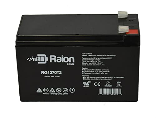Raion Power 12V 7Ah AGM Replacement Battery for Toyo Battery 6FMH7-9 Pack - Perfect for Power Wheels, Scooters, and Emergency Backup Power