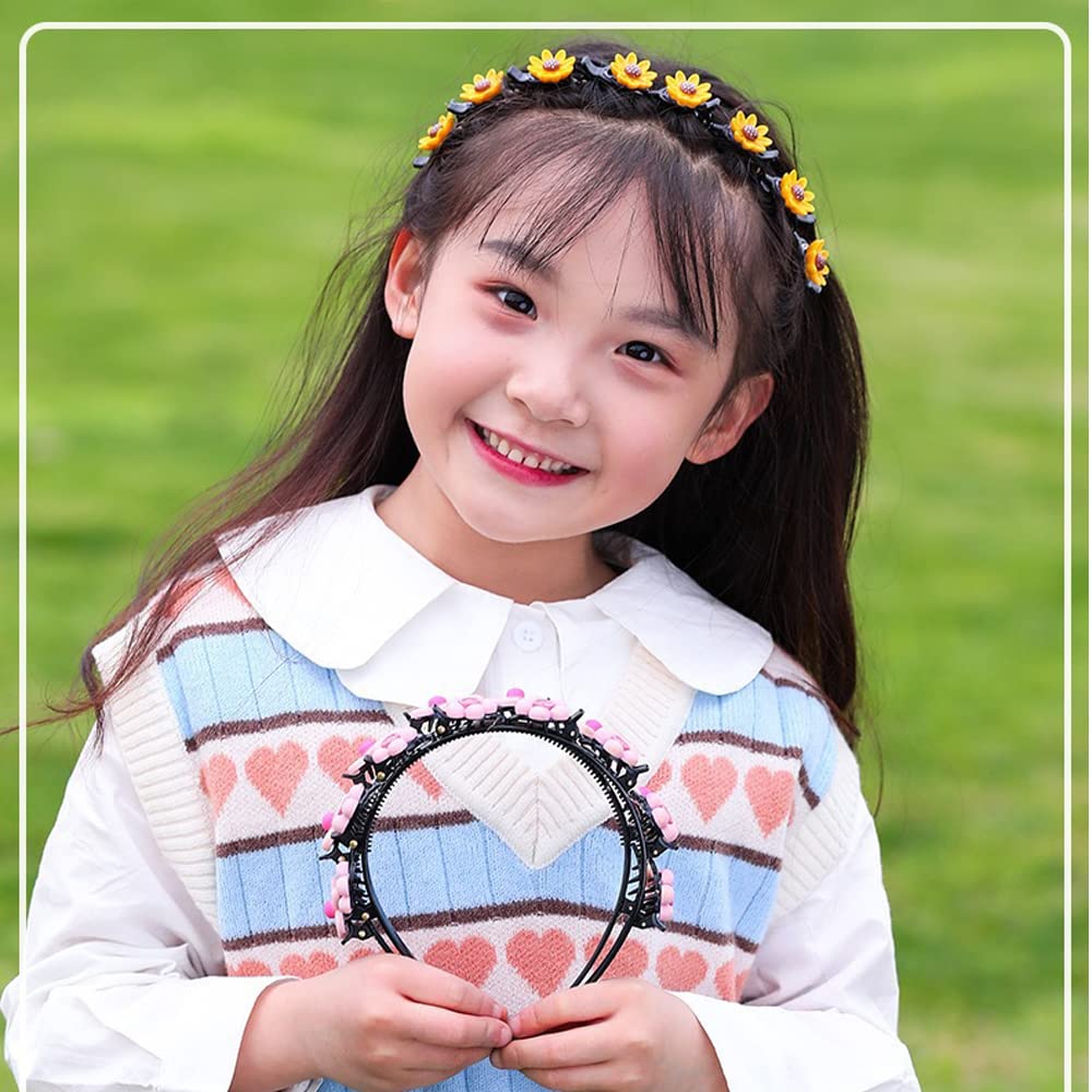 4-Pack Hair Clips Headbands for Girls - Non-Slip Hair Accessories for Toddlers & Kids - Perfect for School, Parties & Birthday Gifts (Headband-4pack)