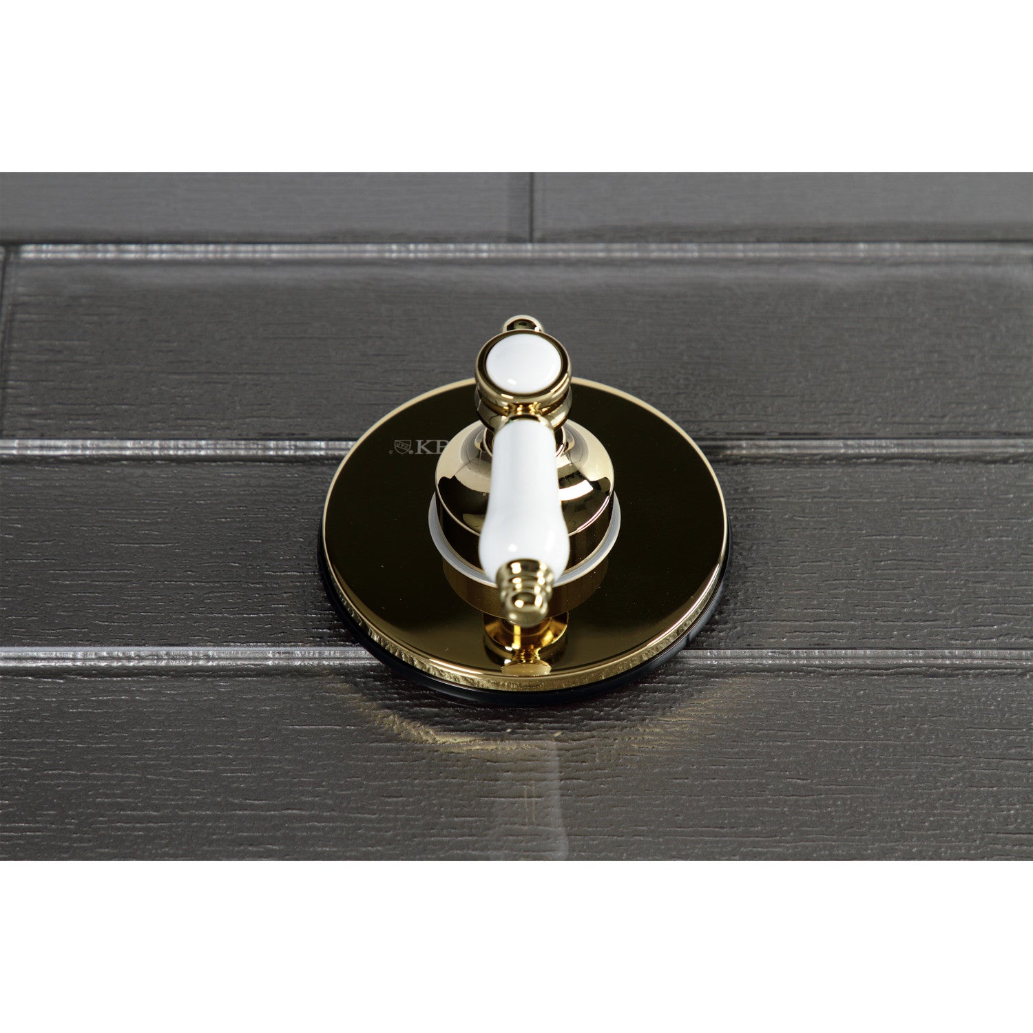 Bel Air KS3032BPL Single Handle 3-Way Diverter Valve with Round Trim Kit in Polished Brass - Perfect for Shower, Bathtub & Sink Faucet Installation