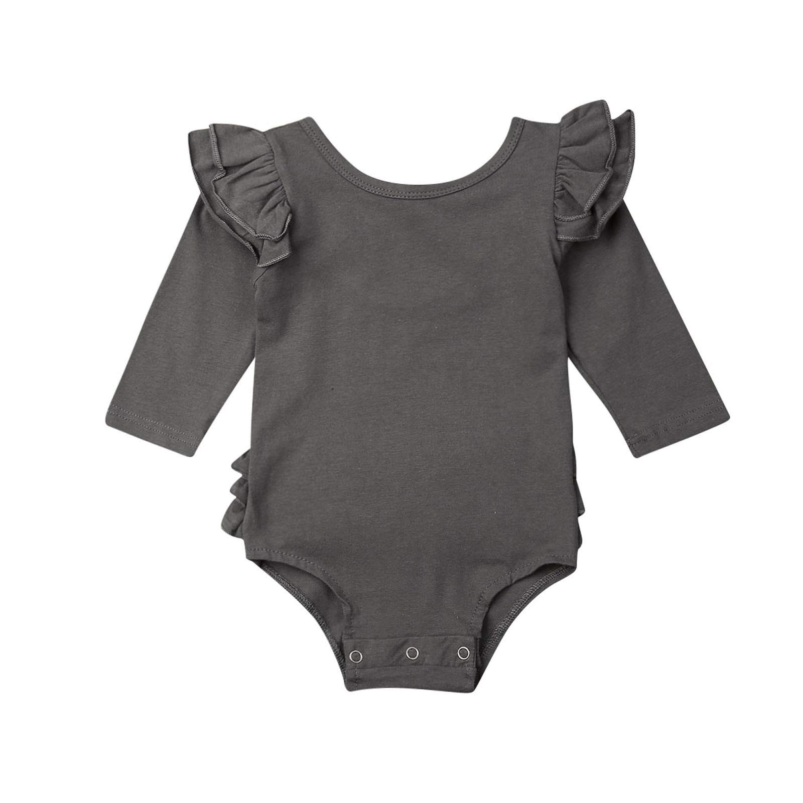 Adorable Baby Romper with Ruffled Sleeves - Soft Cotton Bodysuit for Infant Girls | Perfect for Playtime, Photo Shoots & Everyday Wear