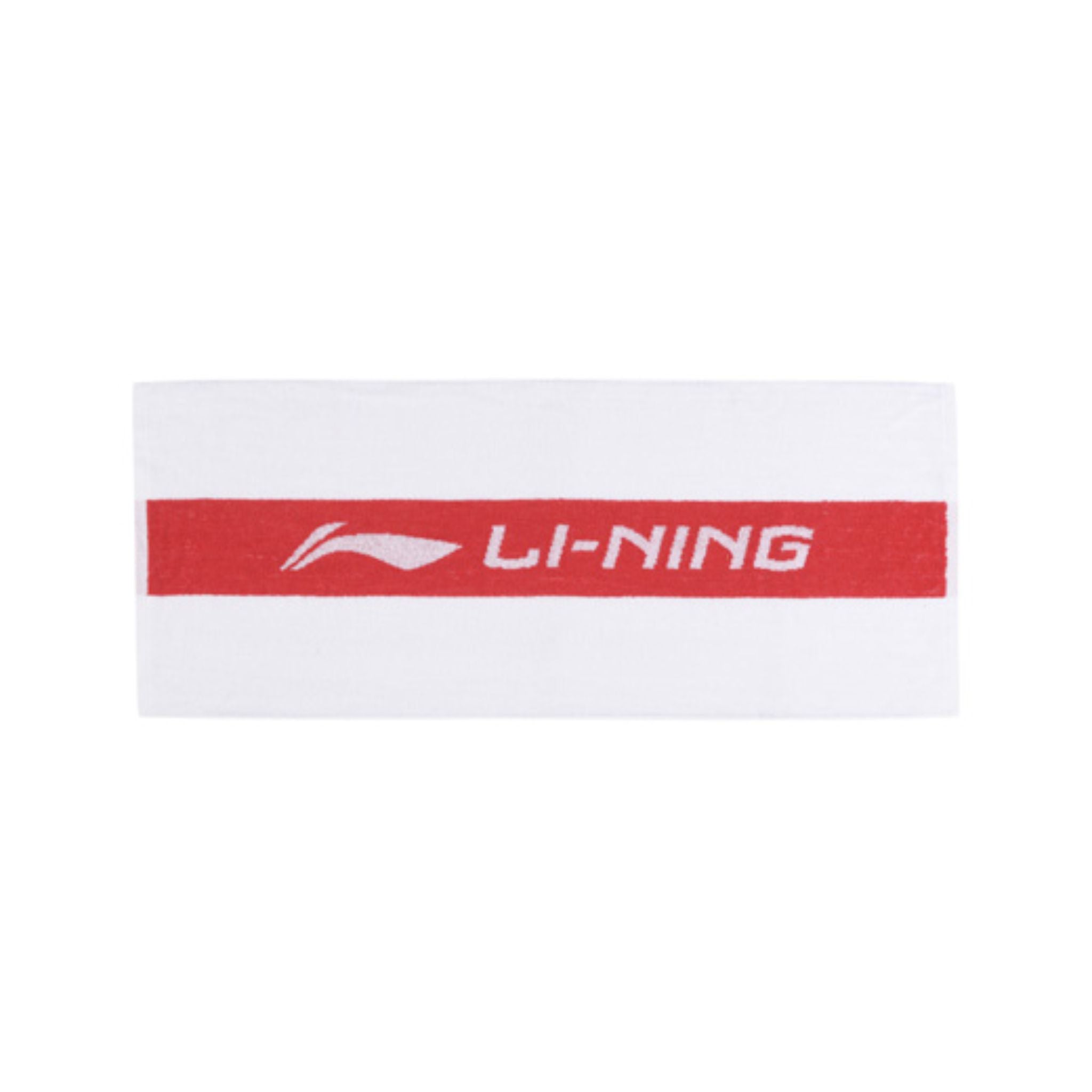 Li Ning Sports Towel AMJT007 - Absorbent Quick-Dry Gym Towel for Workout, Running, Yoga & Fitness - White/Red - Perfect for Athletes & Active Lifestyles