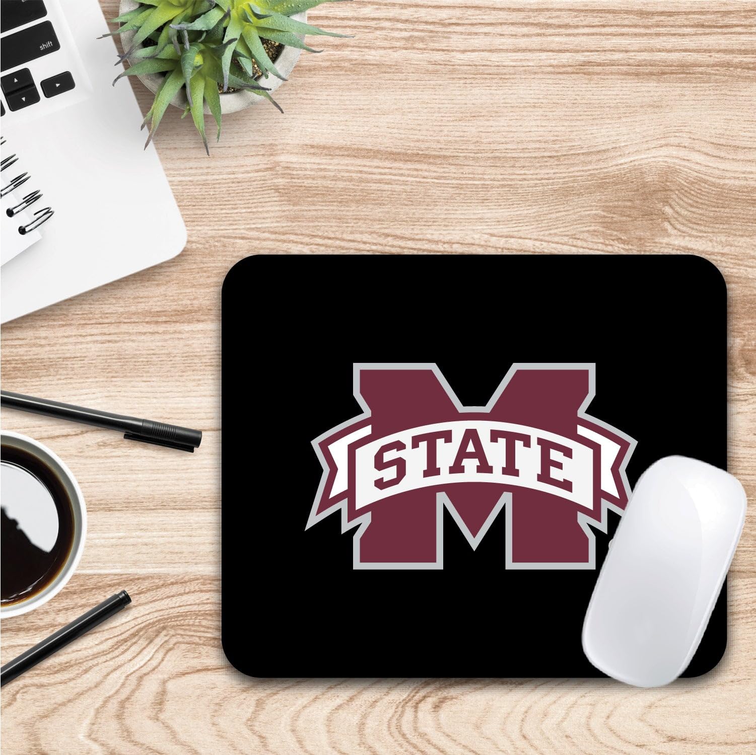 Mississippi State University Mouse Pad - Classic Red Fabric Gaming & Office Desk Mat for Computers, Laptops - Perfect for Work, Gaming & Home Office Use