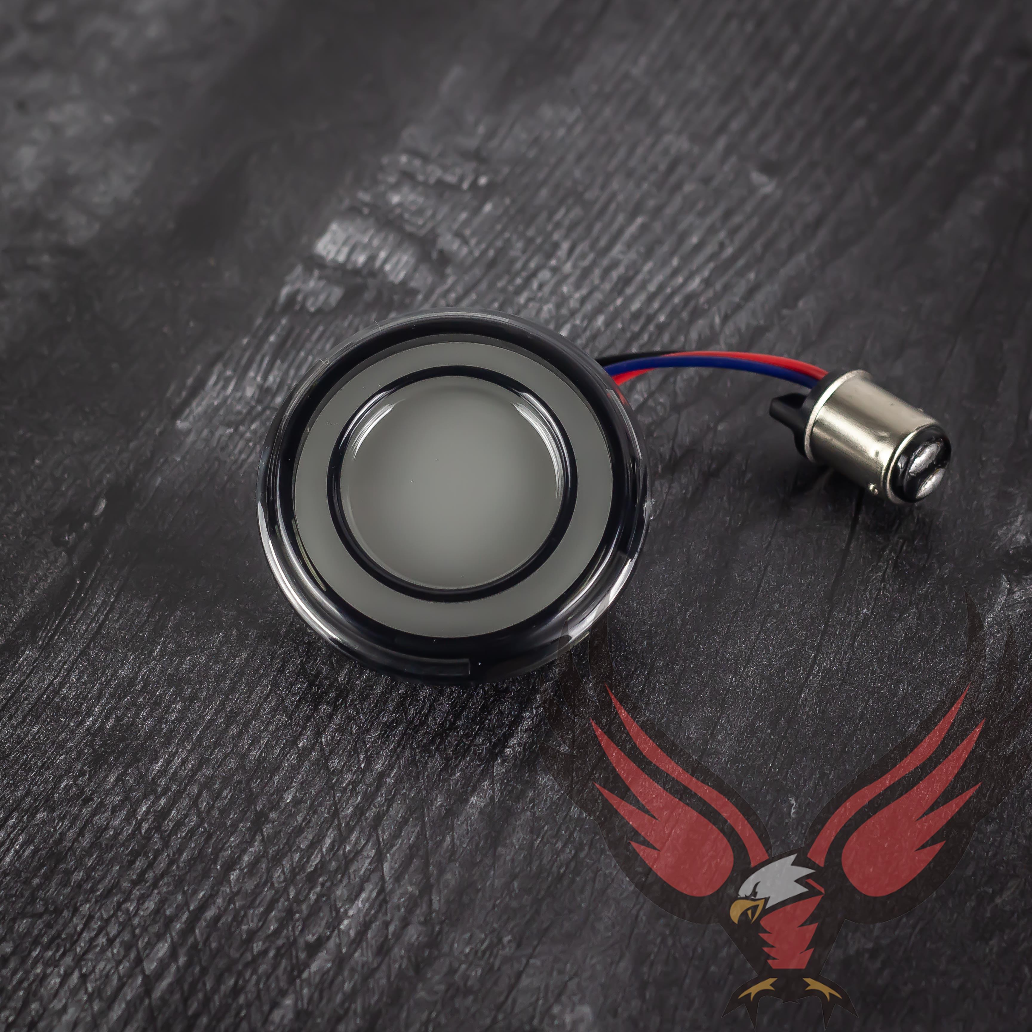 Eagle Lights HALOS 2 Rear LED Turn Signals for Harley Davidson Motorcycles - 1157 Base - High Visibility Brake Lights for Night Riding & Safety